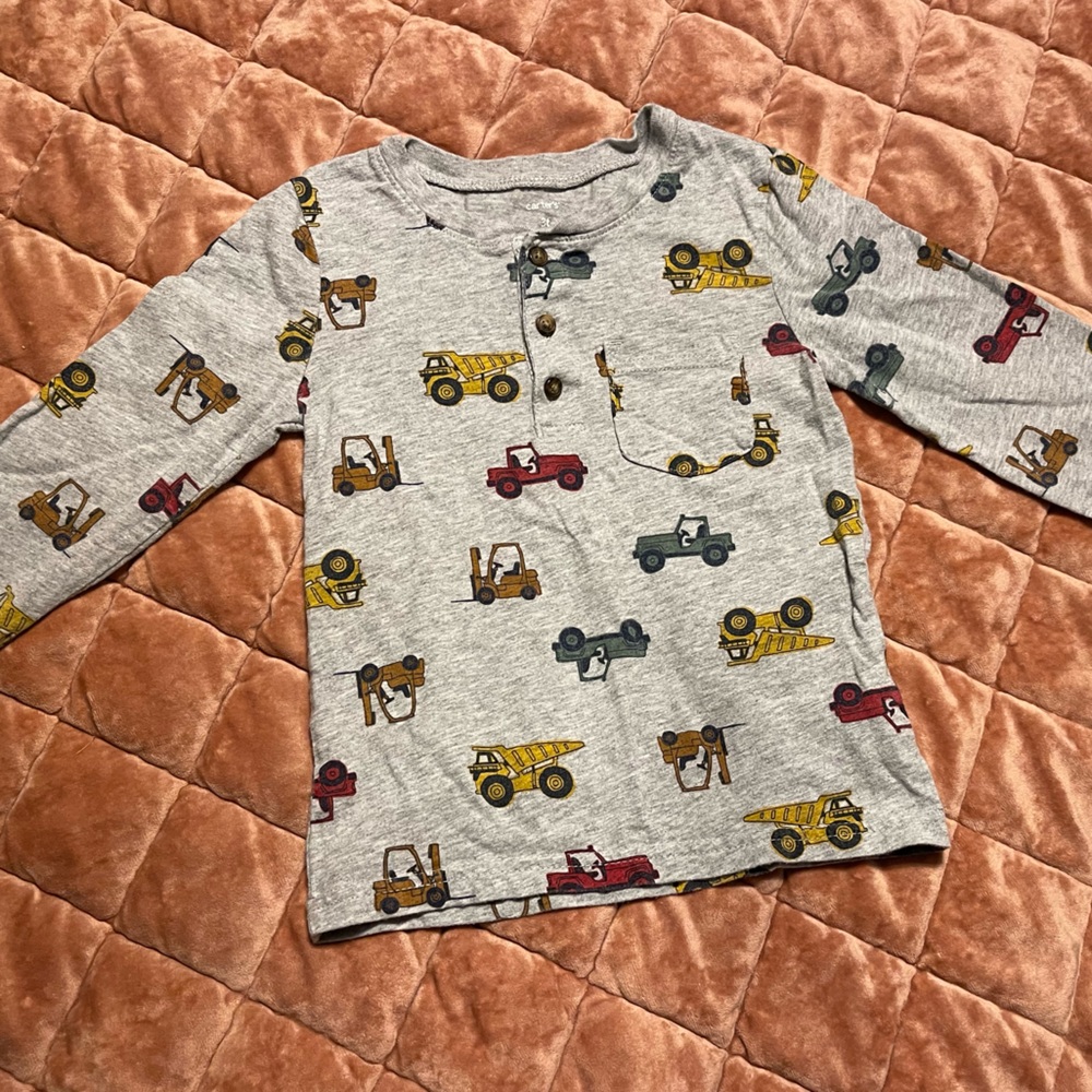 Carters Toddler Boys Construction Long Sleeve